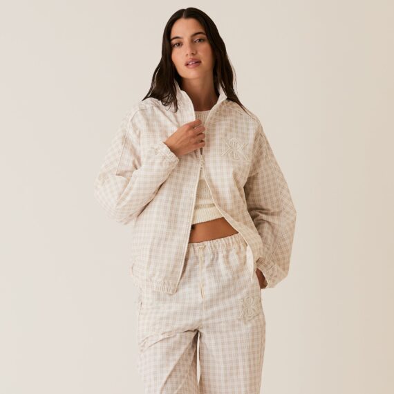 Kith Women Azariah Check Track Jacket- White